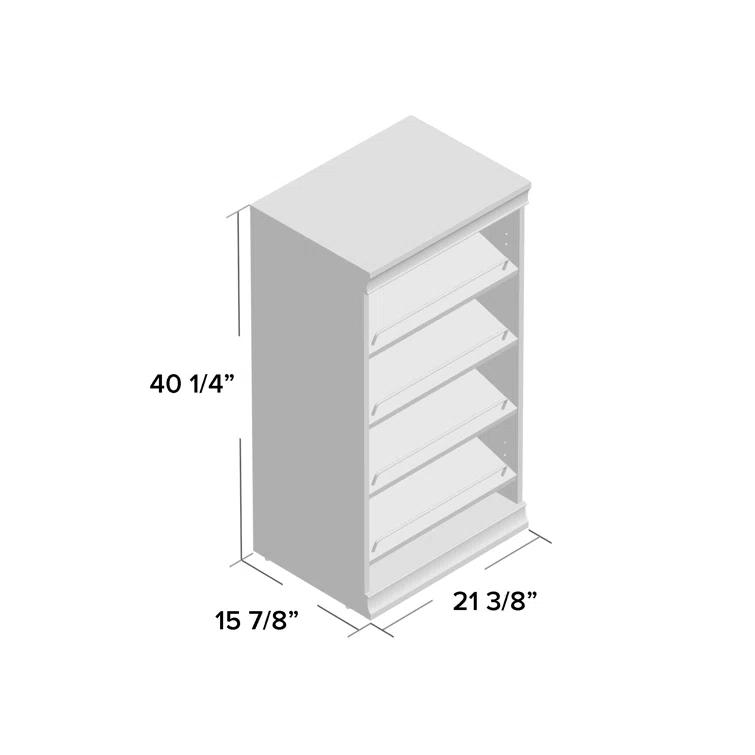 Modular Storage 21.38" W Shoe Shelf Unit with 4 Shelves