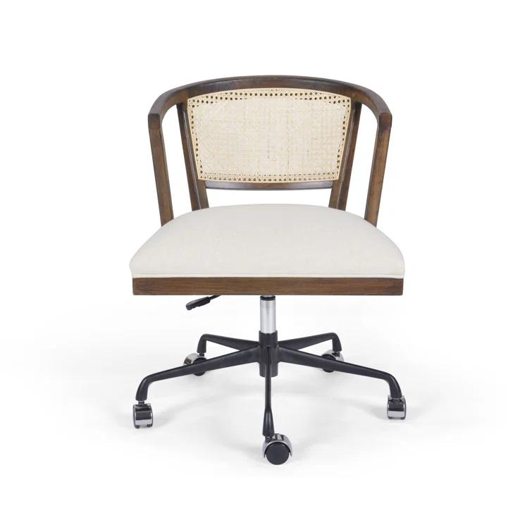 Lisbon Cane Swivel Desk Chair