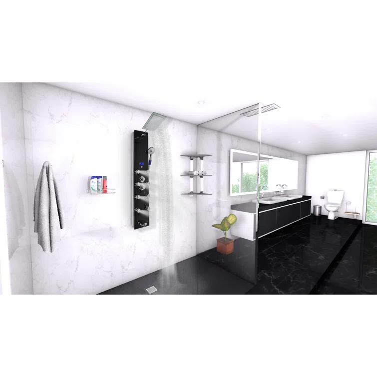 Blue Ocean SPA392B Blue Ocean 52 inch Aluminum Shower Panel With Shower Head