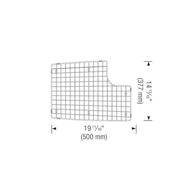 Performa 15" x 20" Left Bowl Sink Grid