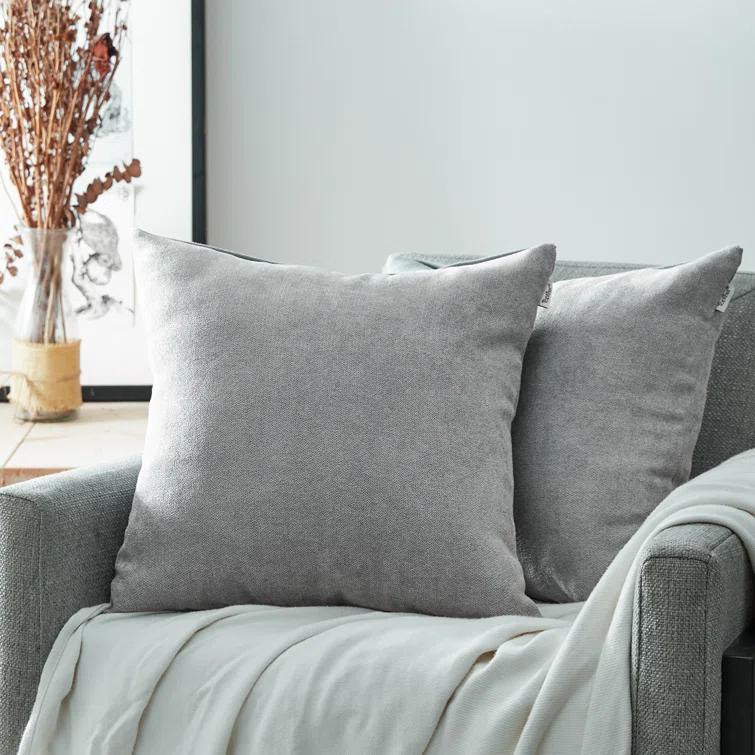 Square Chenille Pillow Cover (Set of 2)