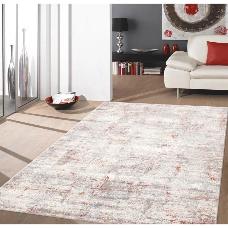 Efes Rust Red Area Rug