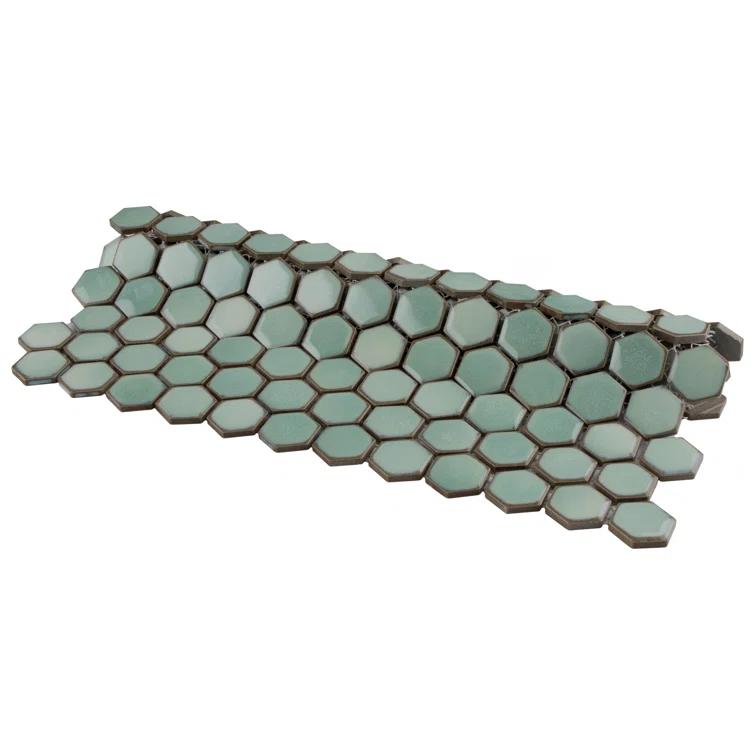 Hudson 1" Hex 11-7/8 " x 13-1/4 " Porcelain Mosaic Floor and Wall Tile