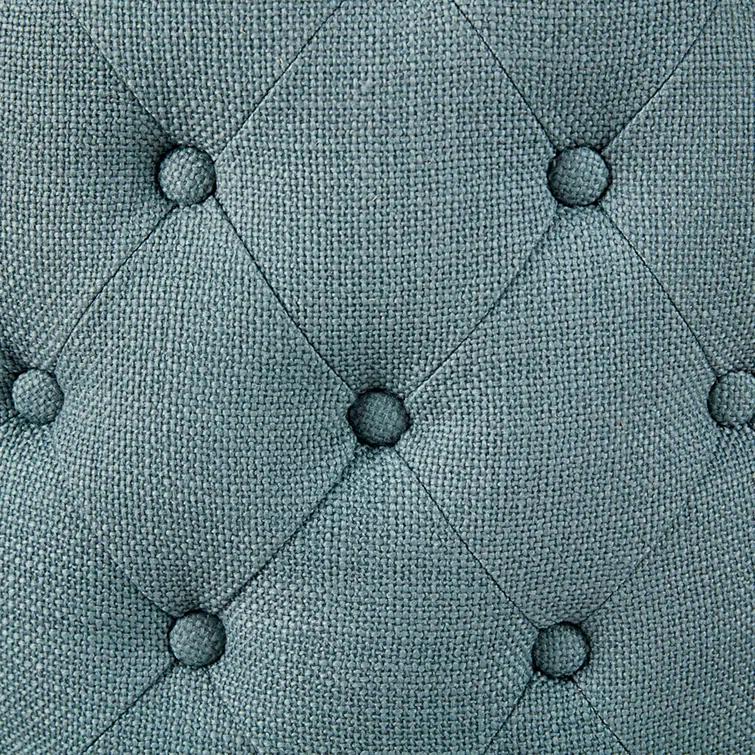 Philippa Button Tufted Stool with Swivel Seat