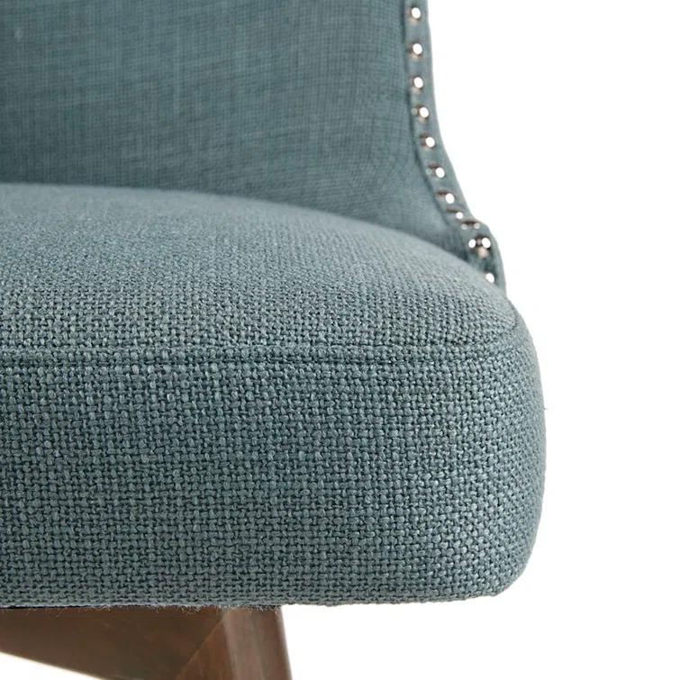 Philippa Button Tufted Stool with Swivel Seat