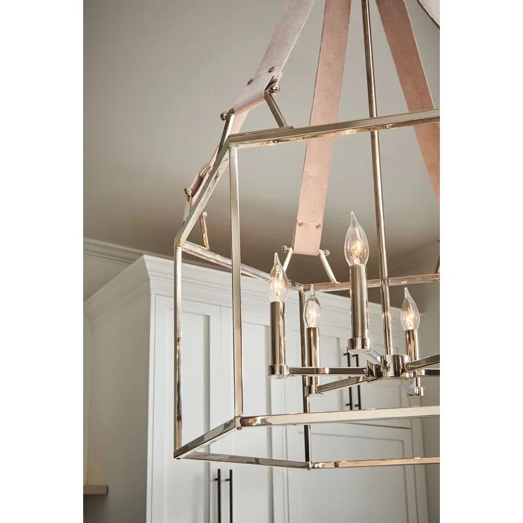 Monroe 6 - Light Lantern Geometric Chandelier