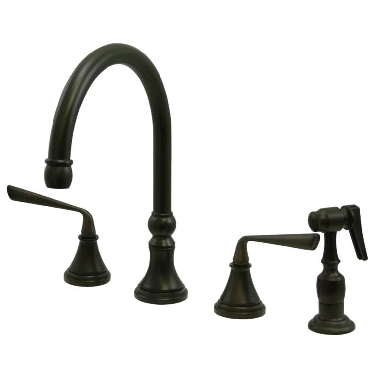 Kingston Brass Silver Sage Double-Handle Widespread Kitchen Faucet