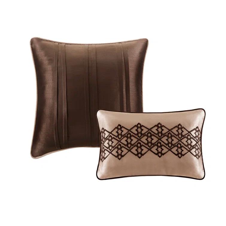 Madison Park Princeton Jacquard Quilt Set with Throw Pillows