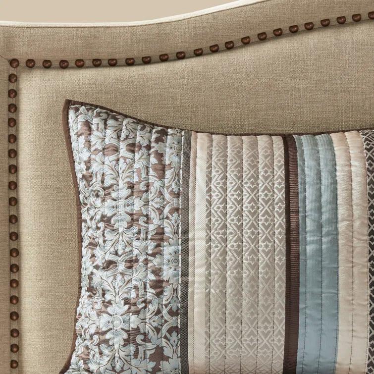 Madison Park Jacquard Quilt Set with Throw Pillows