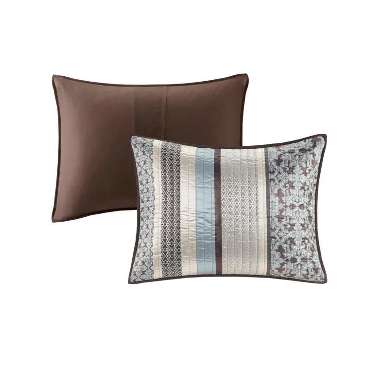 Madison Park Jacquard Quilt Set with Throw Pillows