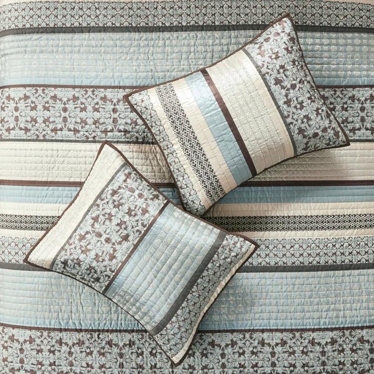 Madison Park Jacquard Quilt Set with Throw Pillows