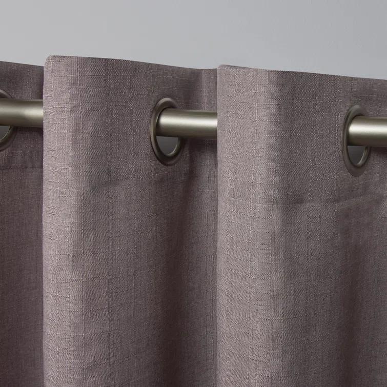 Loha GT Aaliyah Solid Color Semi-Sheer Grommet Curtain Panels