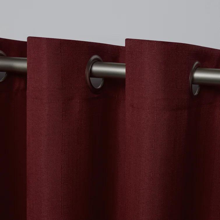 Loha GT Aaliyah Solid Color Semi-Sheer Grommet Curtain Panels