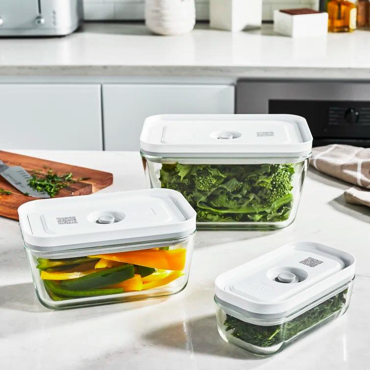 ZWILLING J.A. Henckels ZWILLING Fresh & Save 3-Piece Glass Food Storage Container, Meal Prep Container- Assorted Sizes