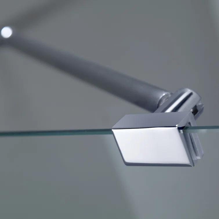 Nautis 72" H Hinged Frameless Shower Door