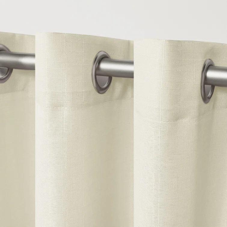 Loha GT Aaliyah Solid Color Semi-Sheer Grommet Curtain Panels