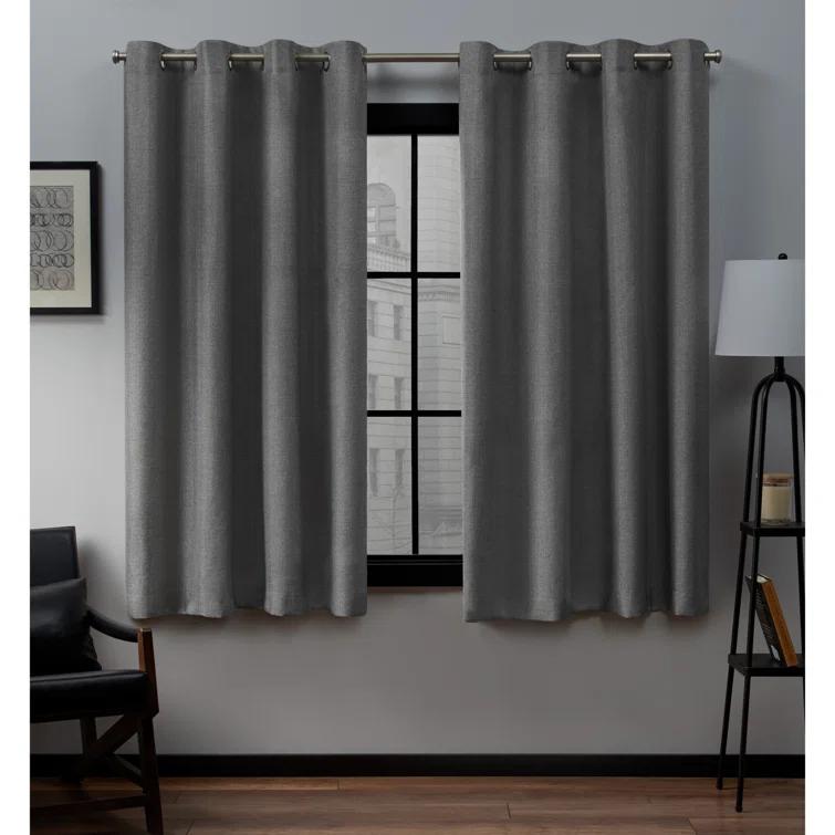 Loha GT Aaliyah Solid Color Semi-Sheer Grommet Curtain Panels