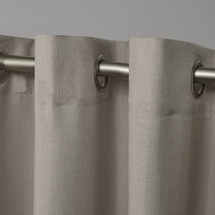 Loha GT Aaliyah Solid Color Semi-Sheer Grommet Curtain Panels