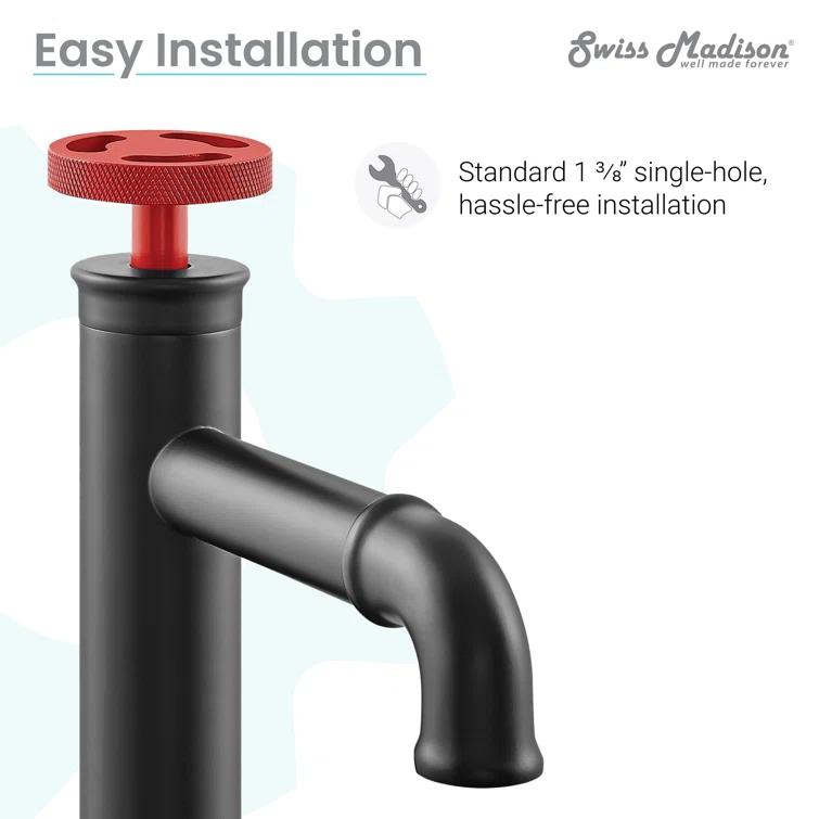 Avallon Single Hole, Single-Handle Wheel, Bathroom Faucet