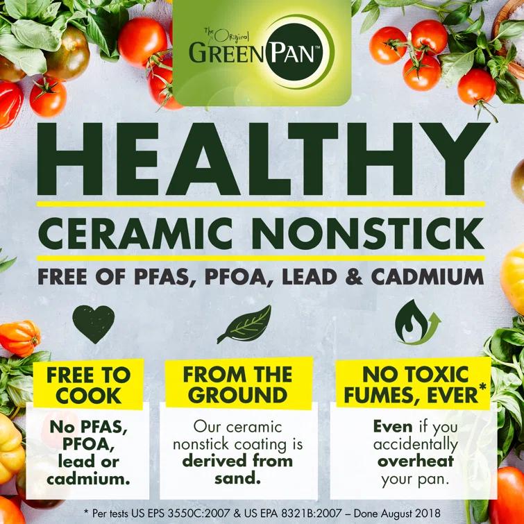 GreenPan GreenPan Paris Pro Healthy Ceramic Nonstick 11" Square Grill Pan