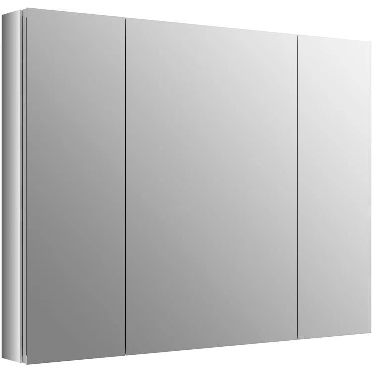 KOHLER Verdera® Aluminum Triple-Door Medicine Cabinet, Frameless with Adjustable Shelves