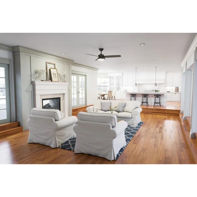 Hunter Fan 52" Sentinel 3 -Blade Standard Ceiling Fan with Remote Control and Light Kit Included