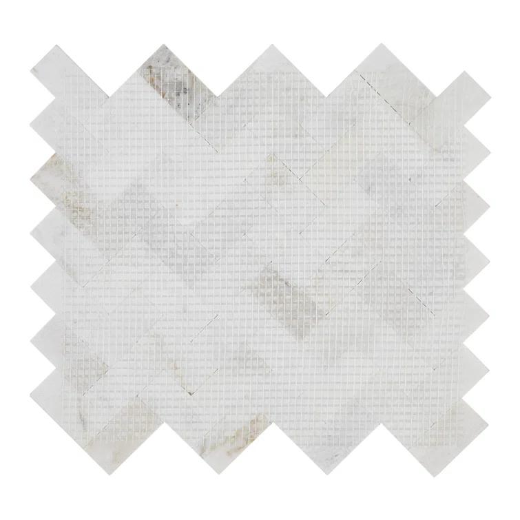 Minute Mosaix Natural Stone Herringbone Mosaic Sheet Floor &Wall Tile