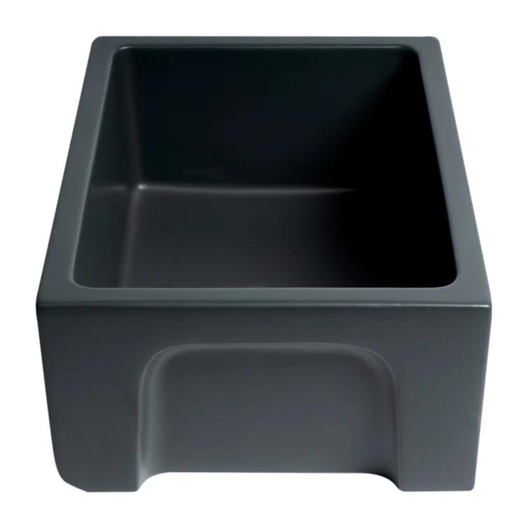 24'' L Farmhouse / Apron Single Bowl Fireclay Kitchen Sink