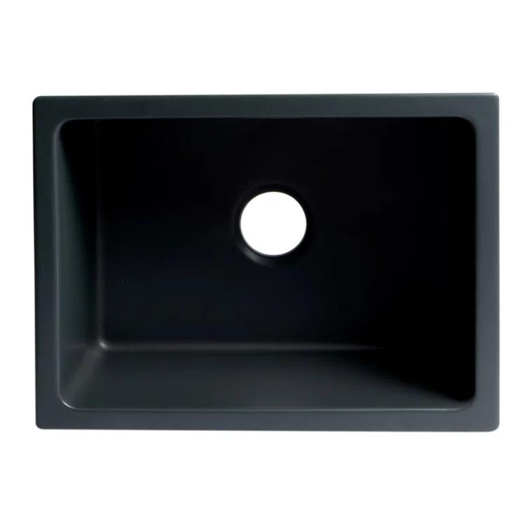 24'' L Farmhouse / Apron Single Bowl Fireclay Kitchen Sink