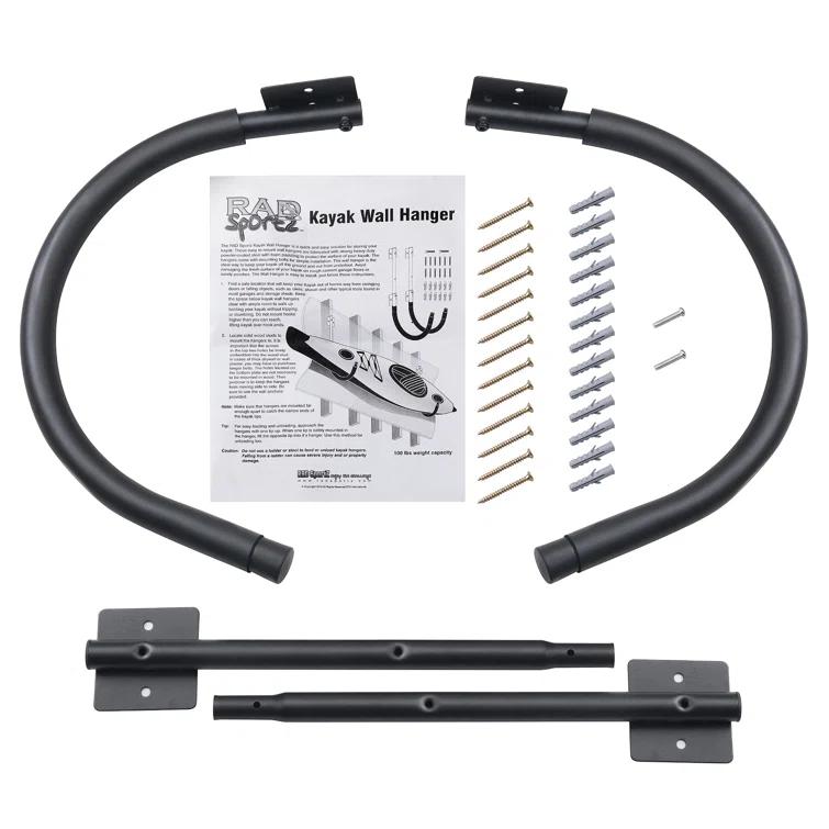 Pentagon Tool Rad Sportz Kayak Storage Rack - 100lb Capacity Kayak Wall Mount Hangers for Paddleboards, Surfboards, or Snowboards - For Garage or Shed 2030 Kayak Wall Hangers