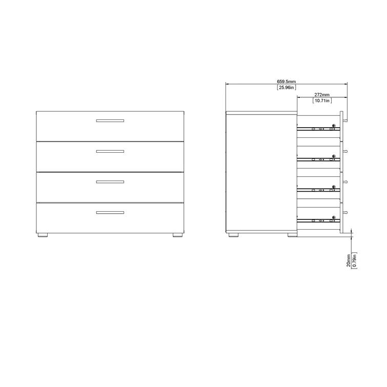 Gianna 31.57'' W 4 - Drawer Dresser