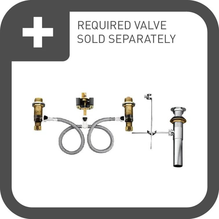 Moen Voss Two Handle 8 in. Widespread Bathroom Faucet Trim Kit, Valve Required