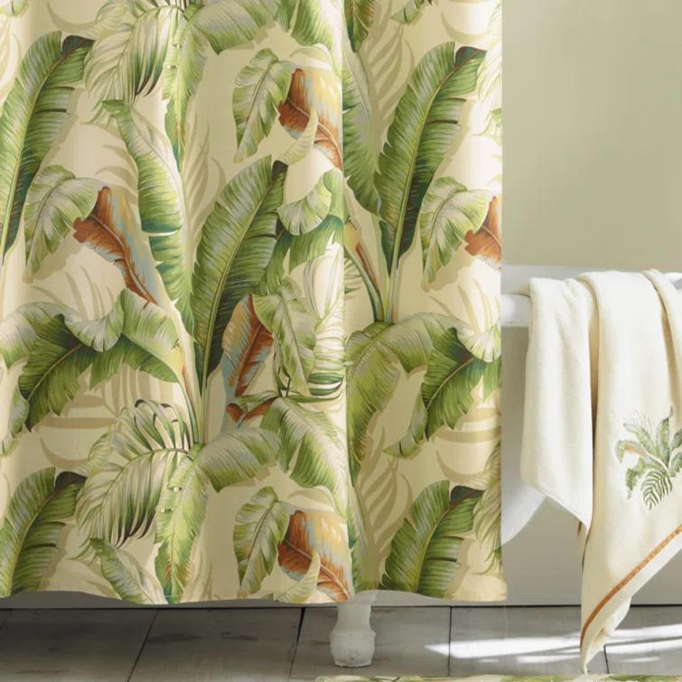 Tommy Bahama Home Palmiers Cotton Floral Shower Curtain