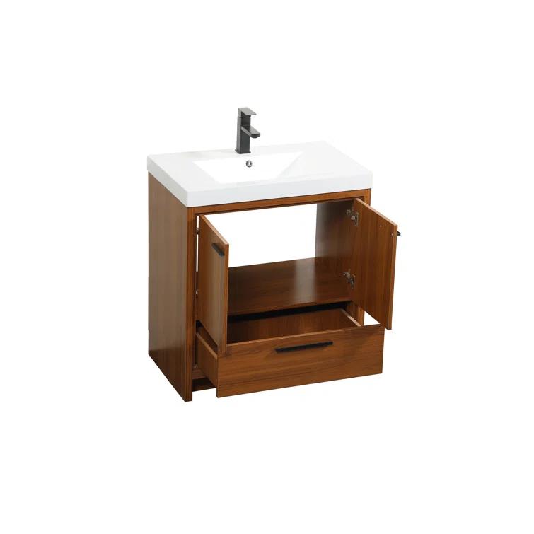 Southmead 30'' Single Bathroom Vanity with Resin Top