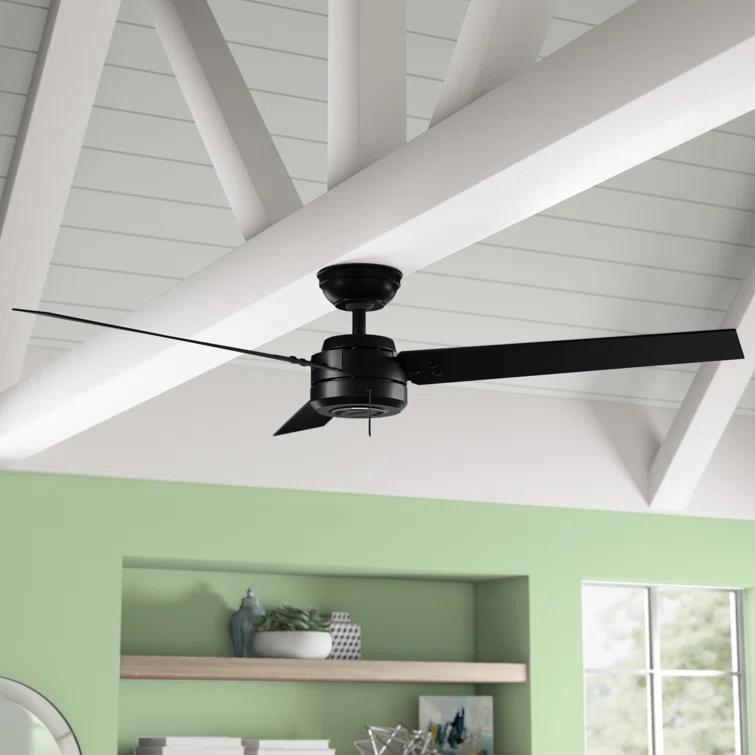52" Cassius 3 - Blade Outdoor Standard Ceiling Fan with Pull Chain