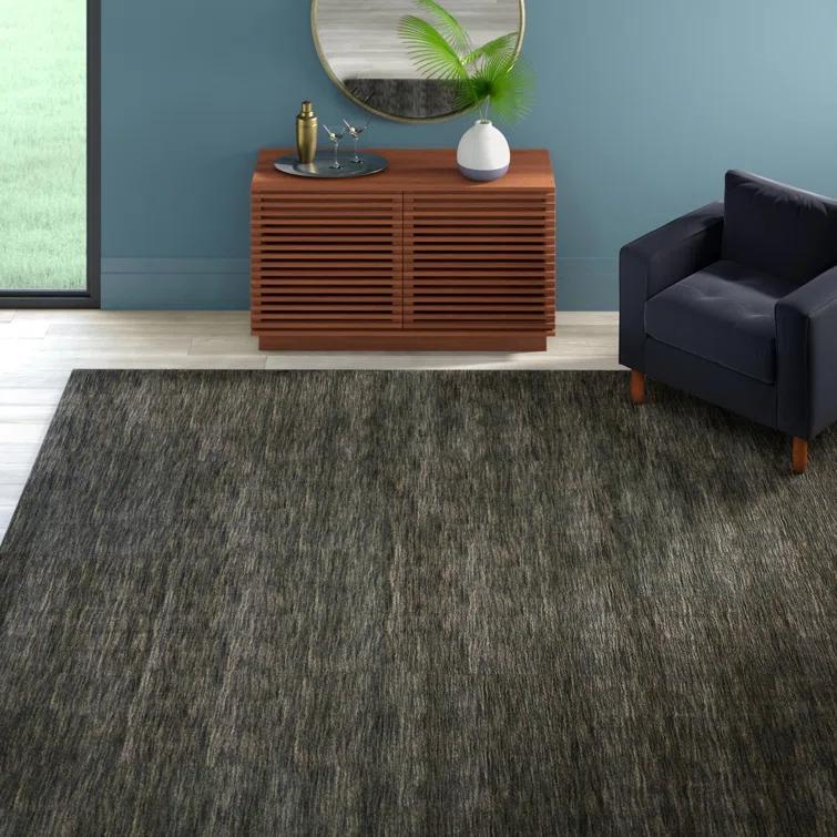 Handmade Tufted Wool Charcoal Area Rug