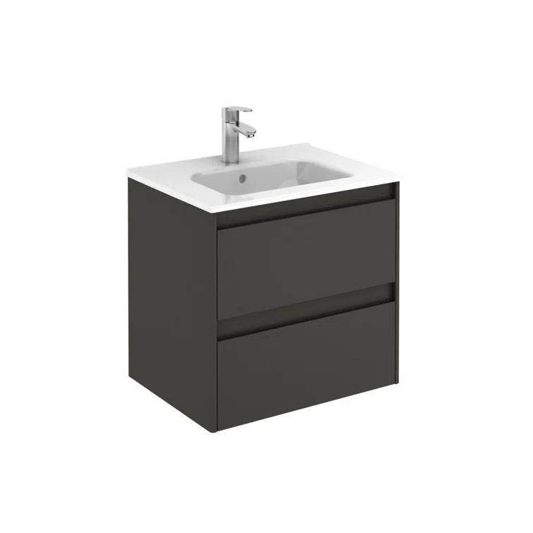 Ambra 23.8'' Single Bathroom Vanity with Ceramic Top