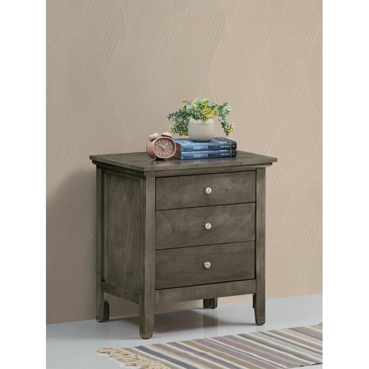 Hammond 3 - Drawer Nightstand Bed Side Table Wood Nightstand Small Bedside Table And Dresser