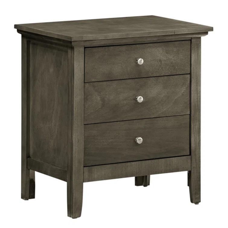 Hammond 3 - Drawer Nightstand Bed Side Table Wood Nightstand Small Bedside Table And Dresser