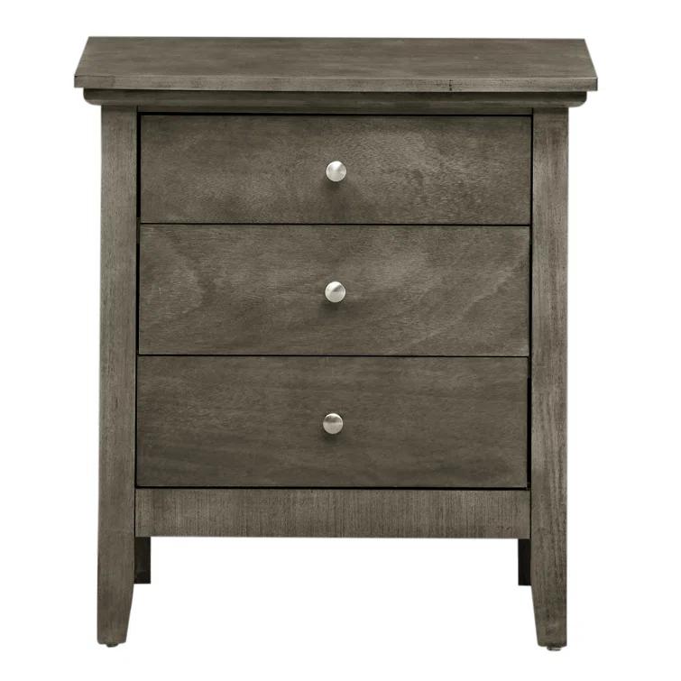 Hammond 3 - Drawer Nightstand Bed Side Table Wood Nightstand Small Bedside Table And Dresser