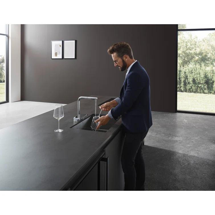 Aquno Select Kitchen Faucet with L-Shape 2-Spray Pull-Out Spout, 1.75