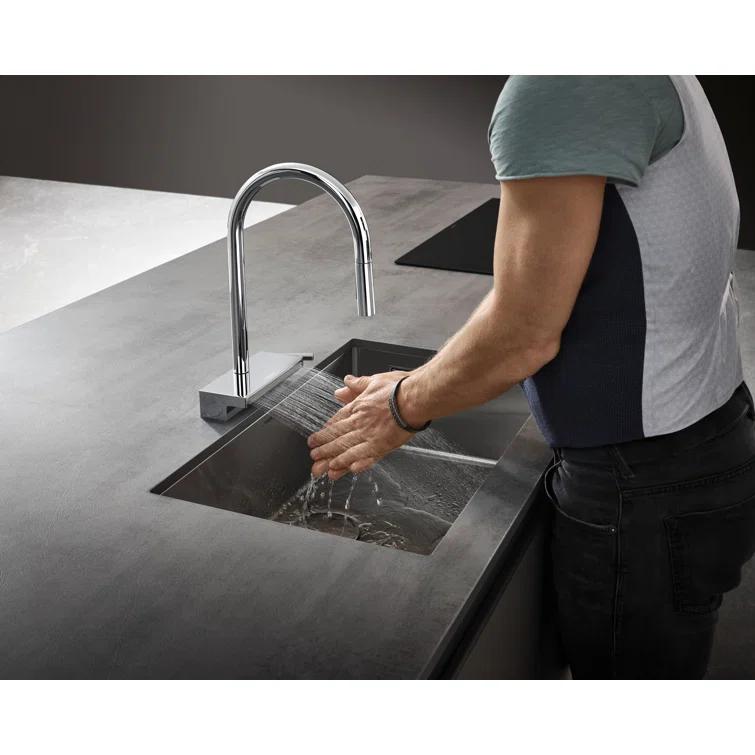 Aquno Select 3-Spray Kitchen Faucet with Pull-Down Spout, 1.75
