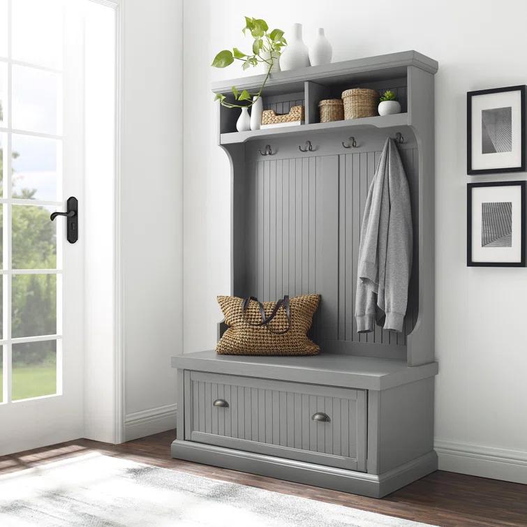 Seaside Hall Tree 40'' Wide with Bench and Shoe Storage