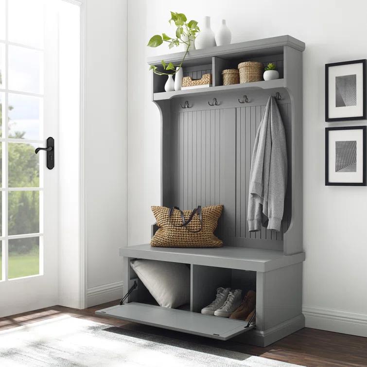 Seaside Hall Tree 40'' Wide with Bench and Shoe Storage