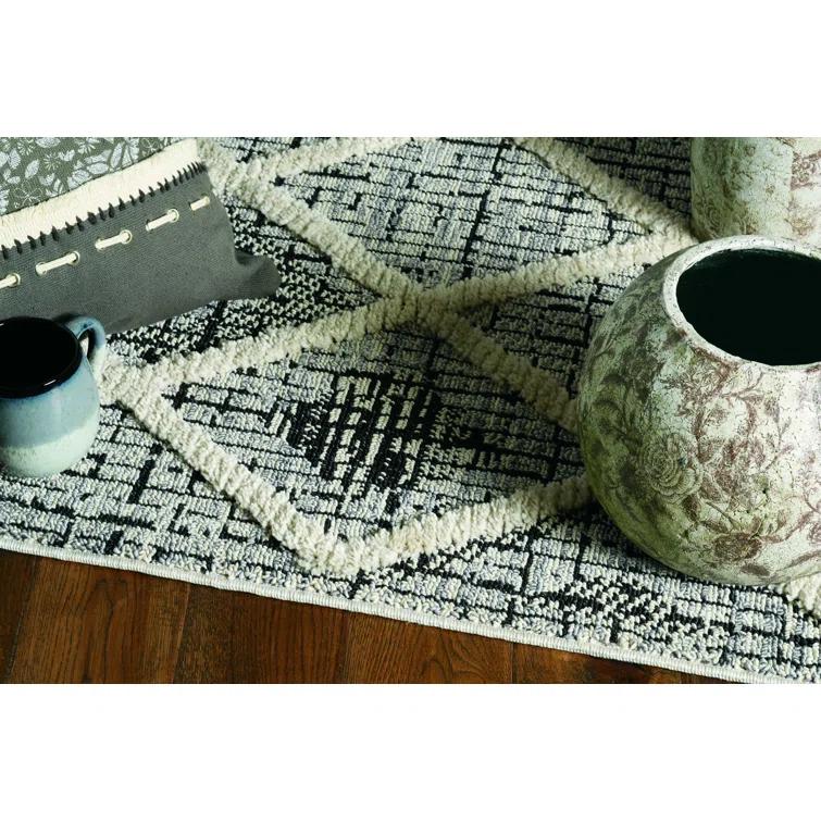 Hand Knotted Wool Geometric Rug