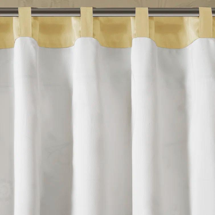 Madison Park Serene Floral Embroidered 50'' W Single Window Valance
