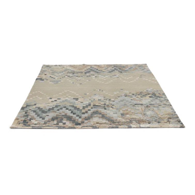 Brink & Campman Yeti Hand-Knotted Beige/Blue/Gray Area Rug