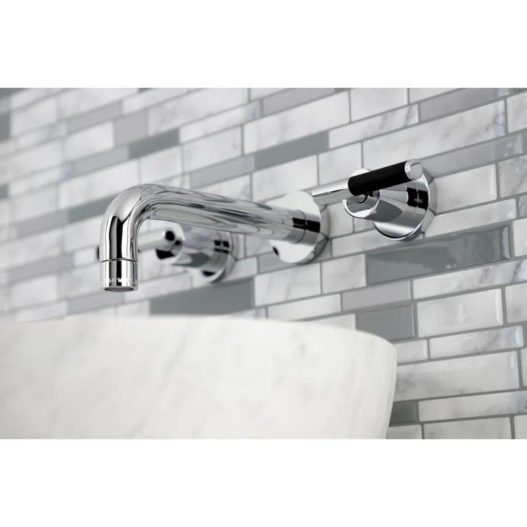Kingston Brass Kaiser Two-Handle Wall Mount Bathroom Faucet