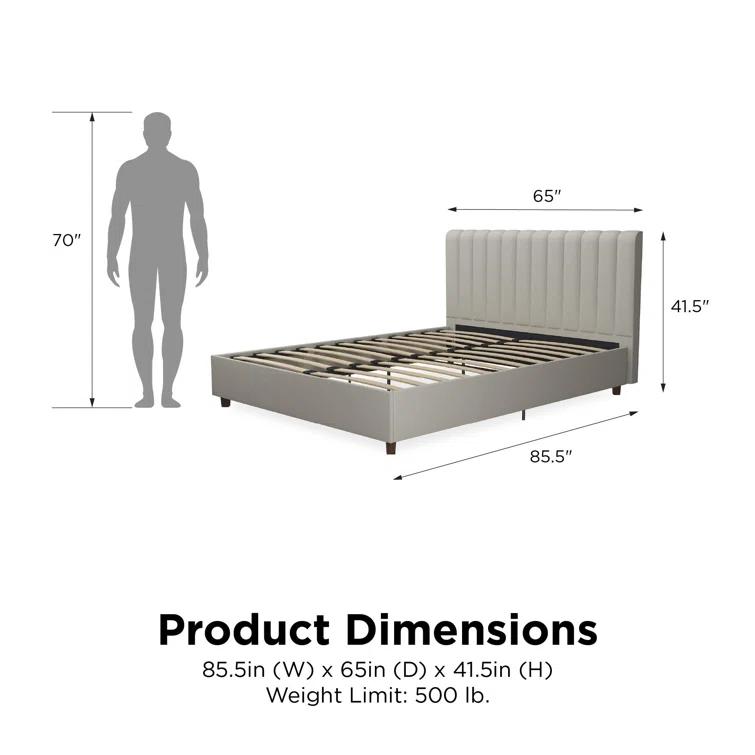 Brittany Tufted Upholstered Platform Bed