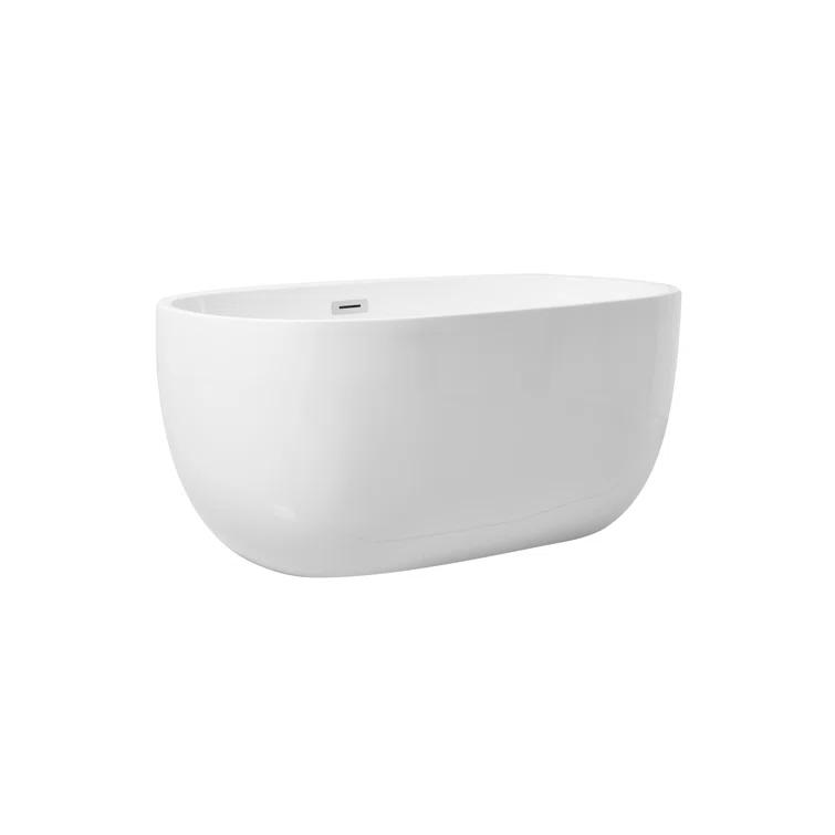 Hudepohl 54'' x 29'' Freestanding Soaking Acrylic Bathtub